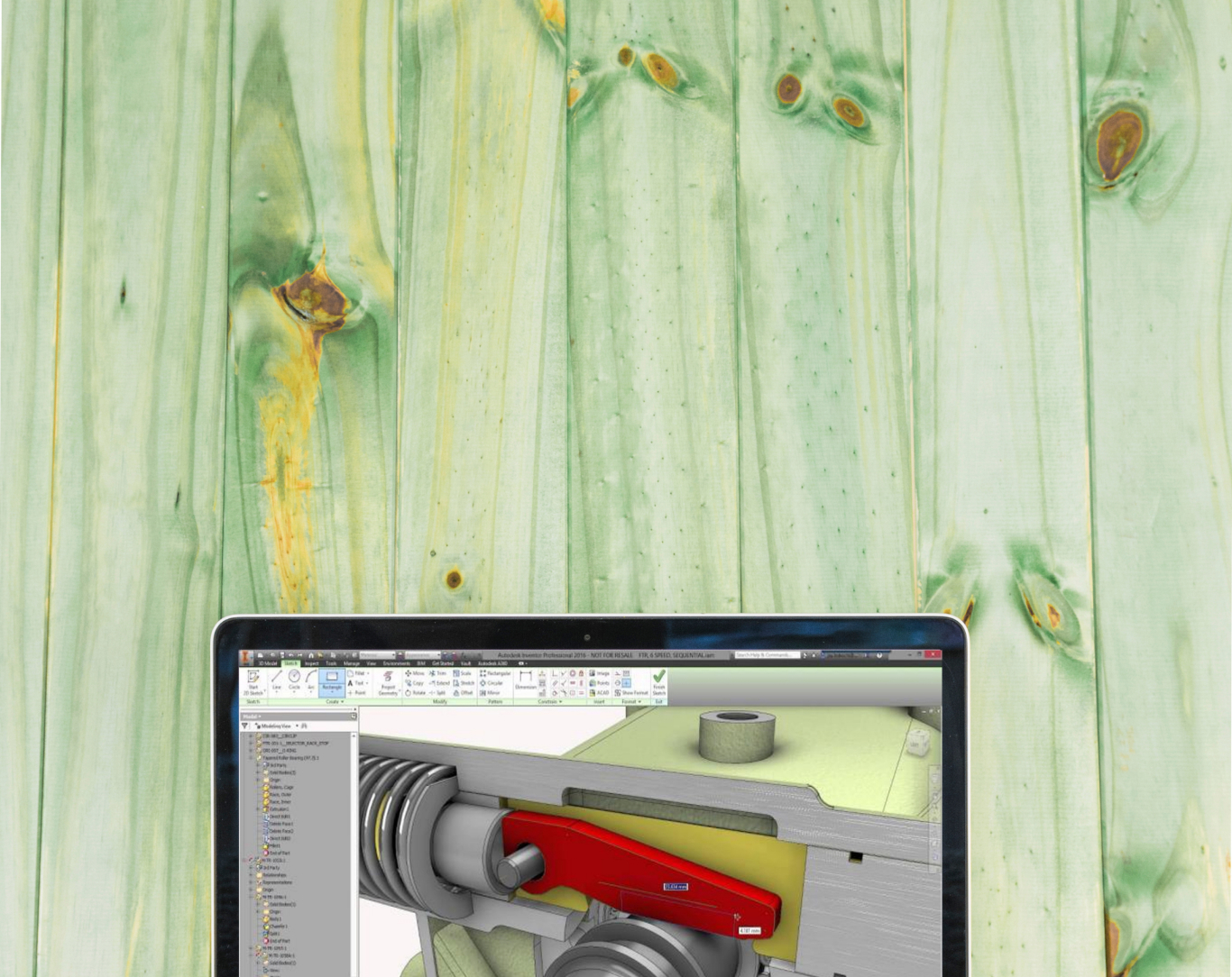 Portatil trabajando en el Escaneo 3D